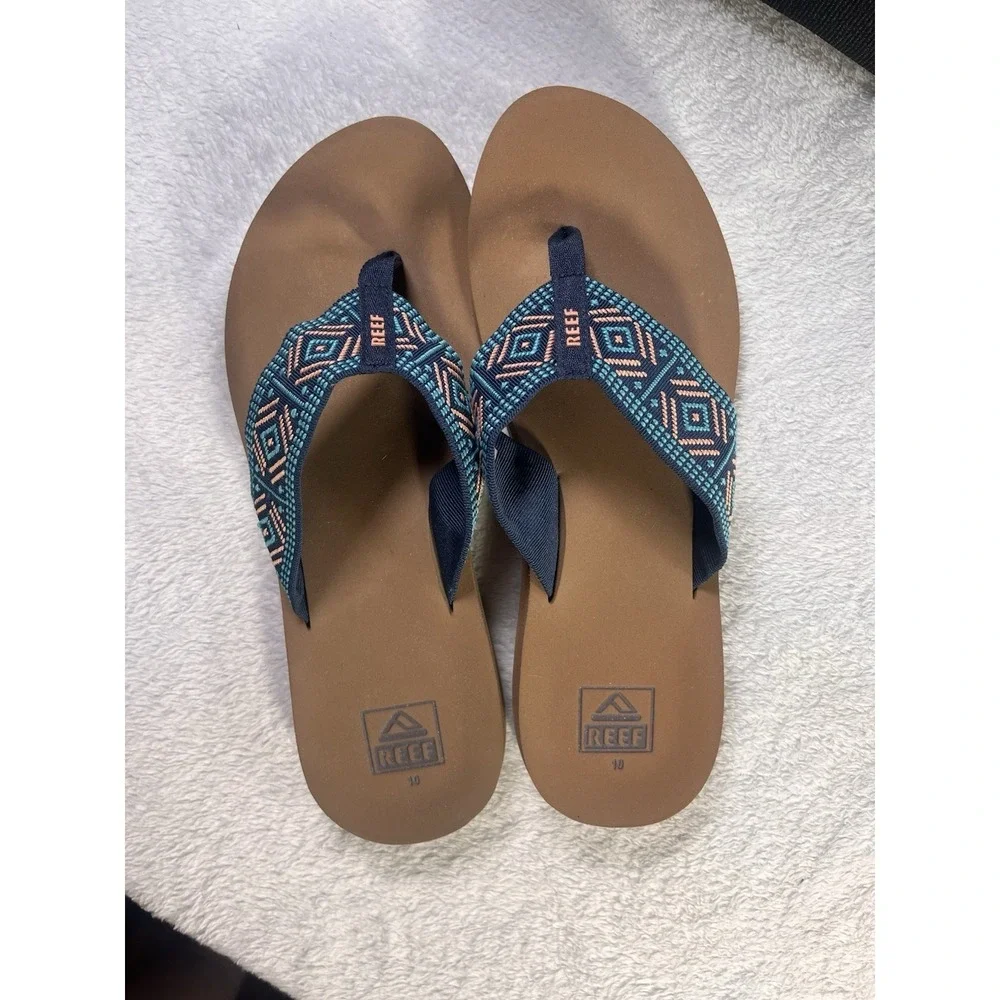 Reef Flip Flops Womens Size 10 Brown Cushioned Sandals Beach Summer Thong - Picture 1 of 6